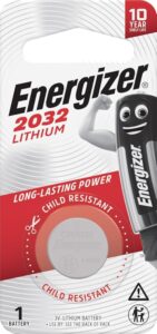 Energizer CR2032 Lithium 3V Long-Lasting Power Battery -pack of one