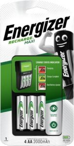 Energizer Charger Maxi for AA & AAA Batteries With 4 AA Rechargeable Batteries