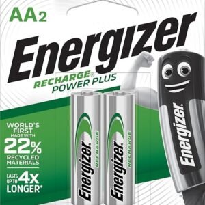Energizer Recharge AA NiMH Rechargeable Batteries, 2 Pack