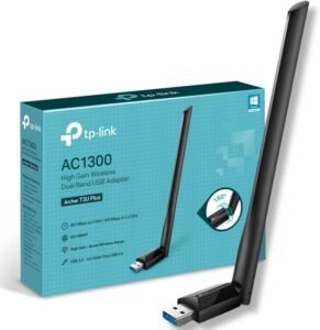 TP-LINK AC1300 USB 3.0 Wi-Fi Dongle, Dual Band MU-MIMO Adapter w/ 5dBi Antenna for PC/Laptop, Supports Windows 10/8.1/8/7 (Archer T3U Plus)