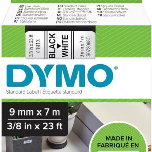 Dymo 9mm x 7 meter Black on white Label Tape Cartridge for Dymo Label Printers 41913