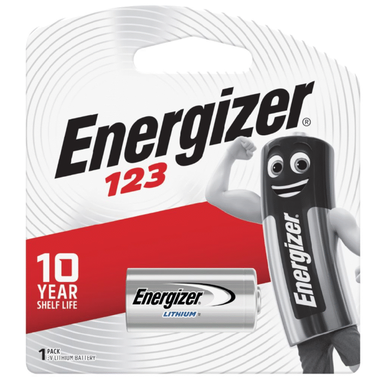 Energizer 123 3V Lithium Battery, 1 Pack