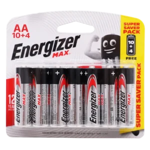 Energizer Max Alkaline AA Batteries Pack of 10+4