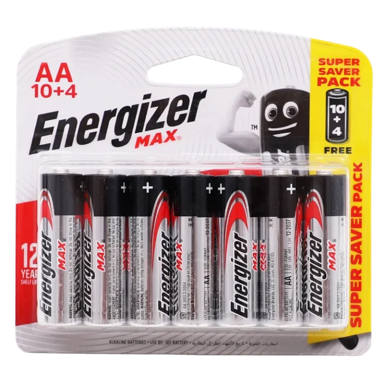 Energizer MAX AA 1.5 V Alkaline Batteries, 14 Pack (10 + 4)