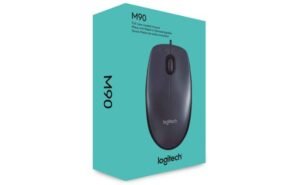 Logitech M90 Wired Mouse, Ambidextrous Design, 1000DPI Optical Tracking, Black | 910-001793
