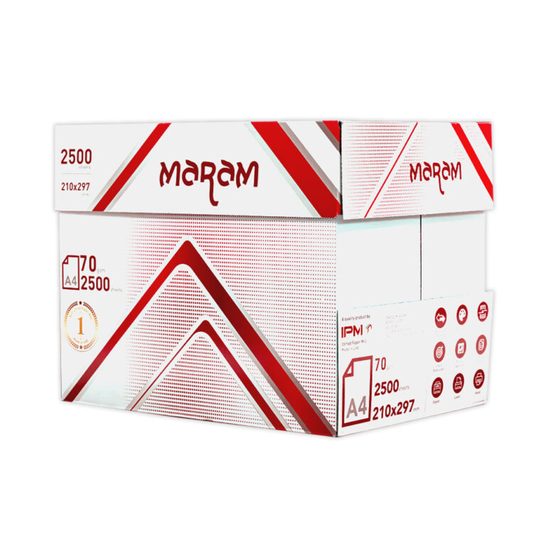 Maram A4 80 GSM White Copy Paper – 1 Carton (5 Reams x 500 Sheets = 2500 Sheets)