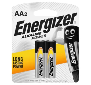 Energizer AA2 Alkaline Batteries Pack of 2 1.5V