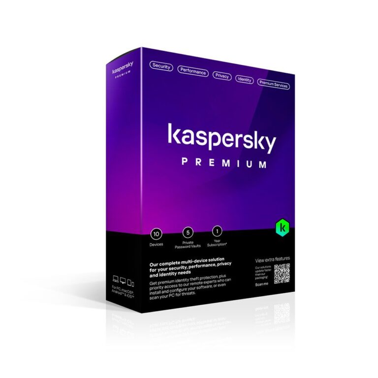 Kaspersky Total Security 2024 | 1 Device | 1 Year | Behavioral Shield | Customer Support Included | Box Without CD | KL1047I5AFS-SLIM