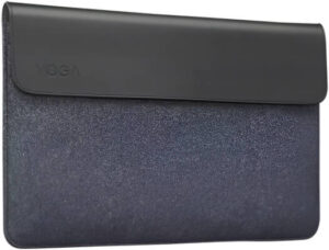 Lenovo Yoga 15″ Sleeve, Premium Black Genuine Leather & Wool Felt Laptop Case with Magnetic Closure, Microfiber Interior Protection, Accessory Pocket | GX40X02934