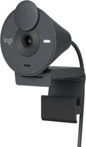 Logitech Brio 300 Full HD Webcam with Privacy Shutter, Noise Reduction Microphone, USB-C, Ceritified for Zoom, Microsoft Teams, Google Meet, Auto Light Correction – Graphite | 960-001436