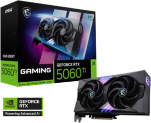 MSI GeForce RTX 5060 Ti GAMING OC Graphics Card, 8GB GDDR7 128-Bit Memory, 2647 MHz Boost Clocks, 28 Gbps Memory Speed, 4608 CUDA Cores, PCI Express Gen 5 x16 | 912-V536-026