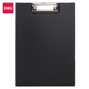 Deli A4 PVC Double Sided Pressure Clipboard Black