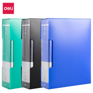 A4 Deli Economical Display Book 100 Pockets W/Case