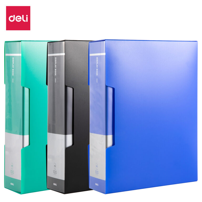 A4 Deli Economical Display Book 100 Pockets W/Case