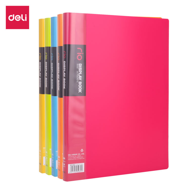Deli E5032 Rio A4 Display Book, 20 Pockets