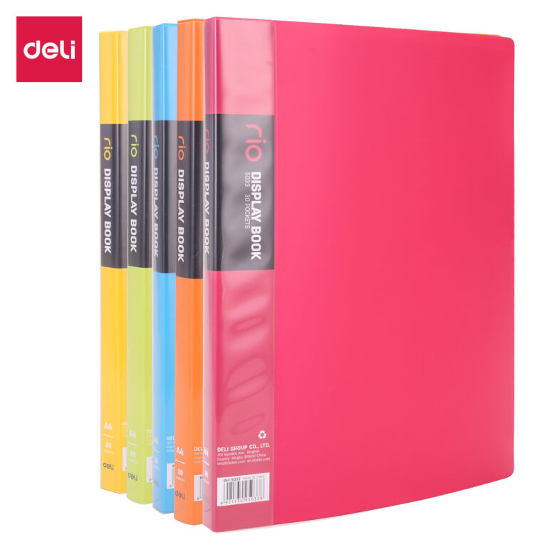 Deli E5033 Rio A4 Display Book, 30 Pockets