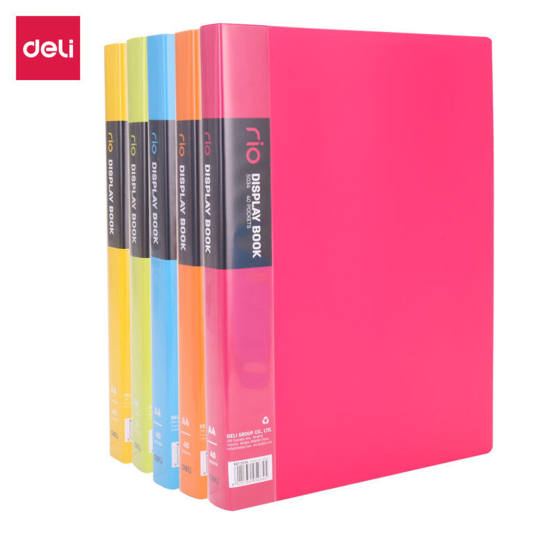 Deli E5034 Rio A4 Display Book, 40 Pockets