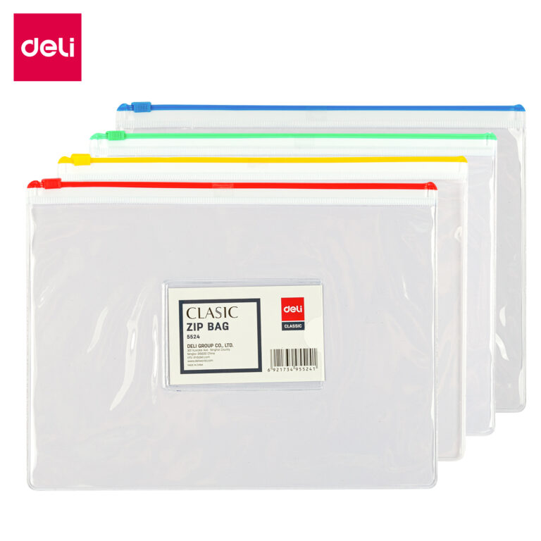 Deli E5524 A5 Zip Document Bag, Zip Closure