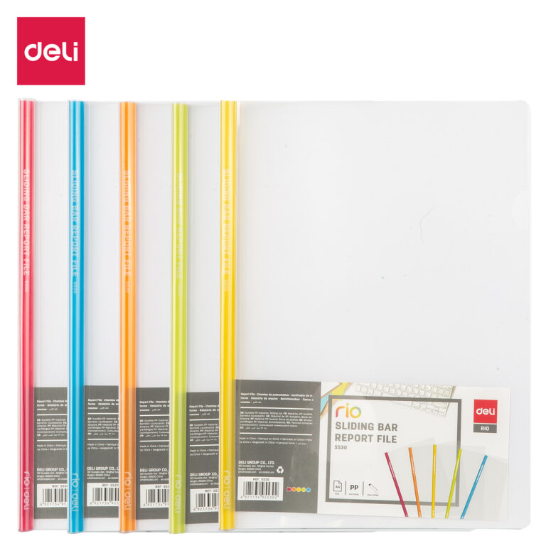 Deli A4 Sliding Bar Report Cover 5 pcs/set