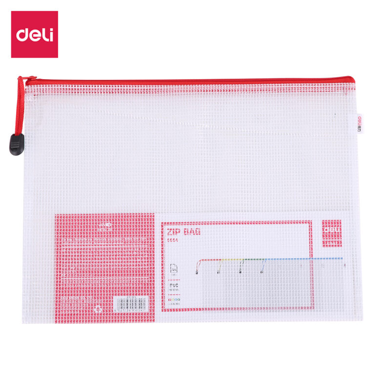 Deli E5654 A4 Zip Document Bag, Metal Zip Closure