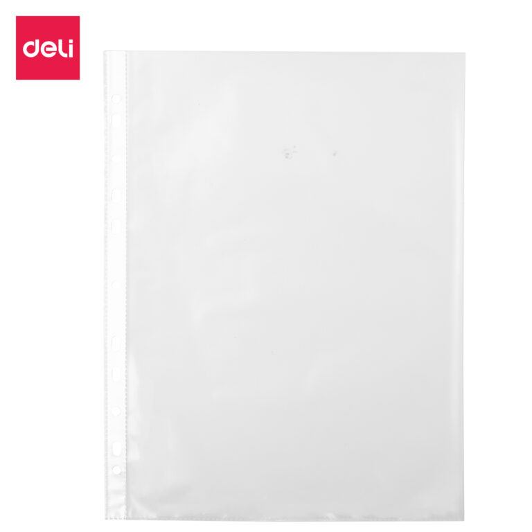 Deli E5710 A4 Sheet Protectors, 35 Microns, 11 Holes, Pack of 20