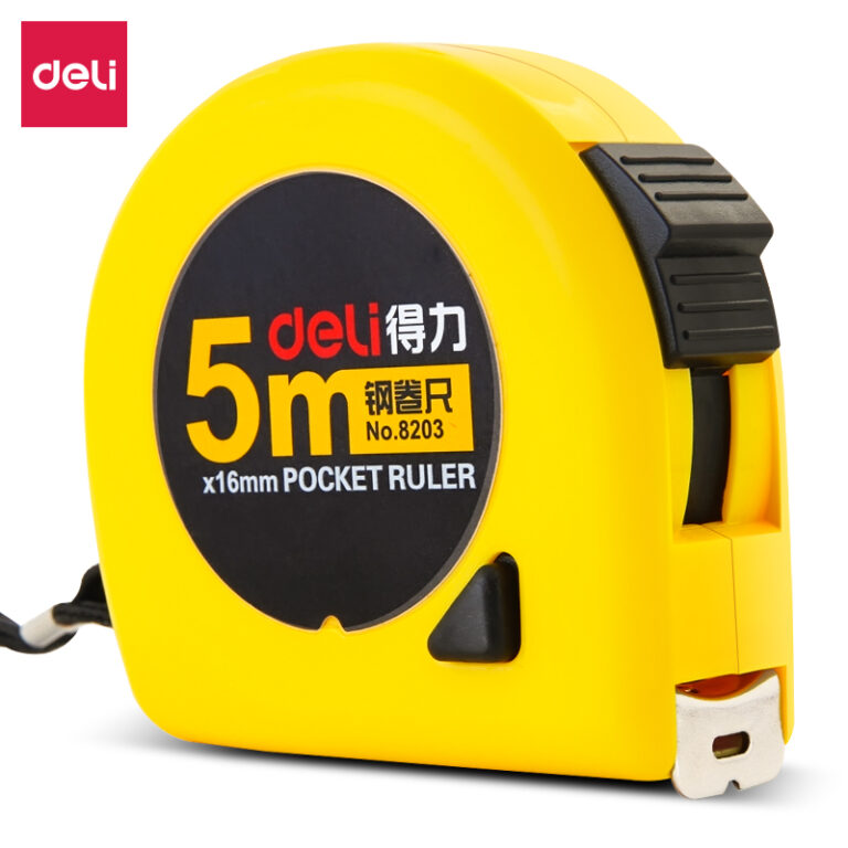 Deli Steel Measure Tape (Yellow) (5mx16mm)