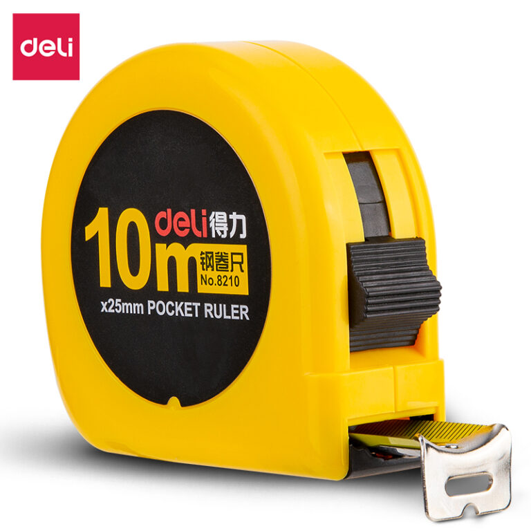 Deli Steel Measuring Tape 10m (Yl)