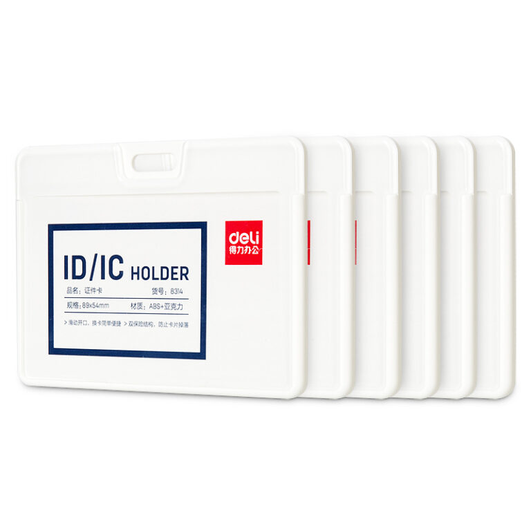 Deli Name Badge Horizontal 89x54mm – White