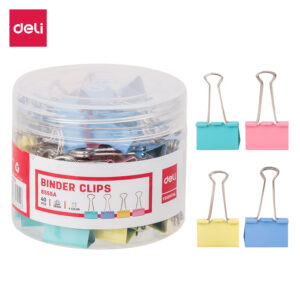 Deli Colorful Binder Clip 19MM (3/4″) (1×40)