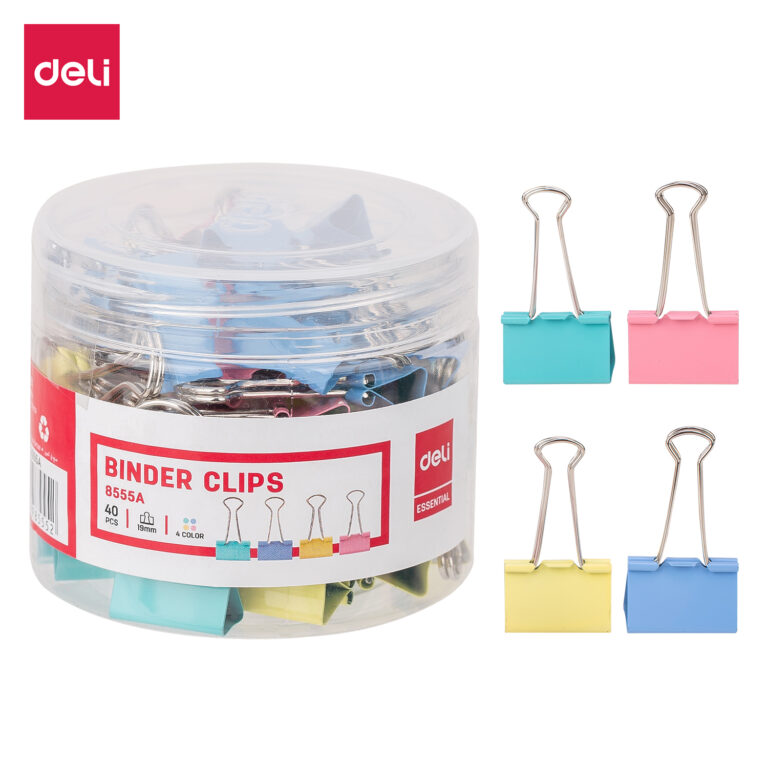 Deli Assorted Binder Clips, 19 mm, Pack of 40