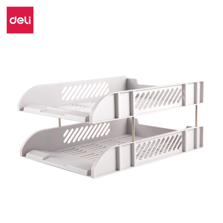 Deli 2 Tier Document Tray (Grey)