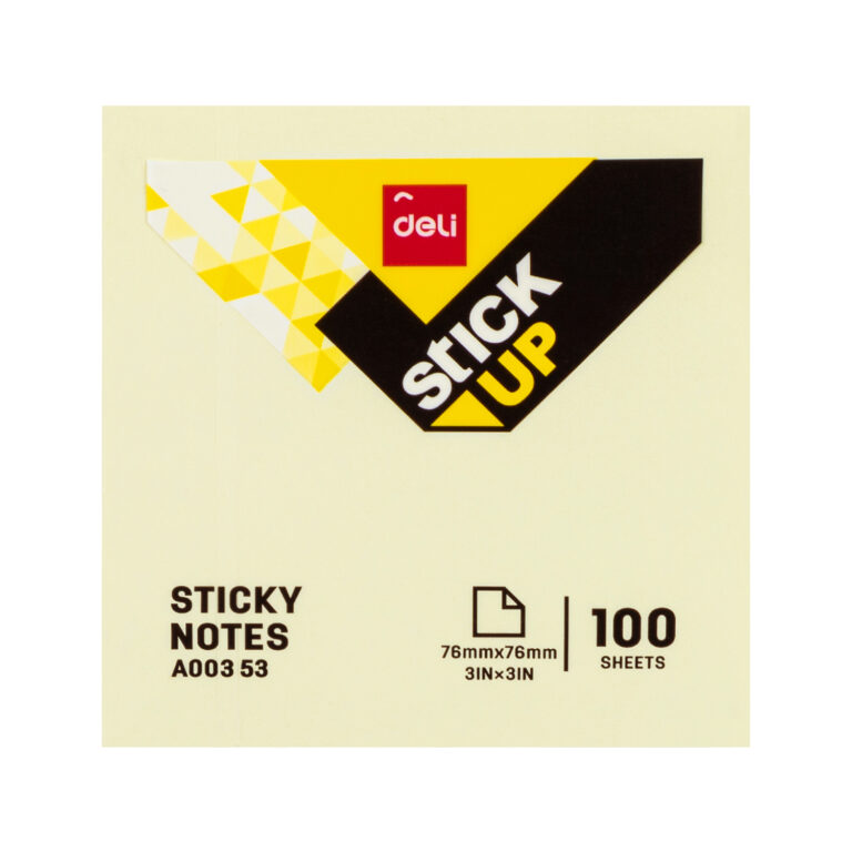Deli Sticky Note 3 x 3 Yellow 100 sheets (1×12)