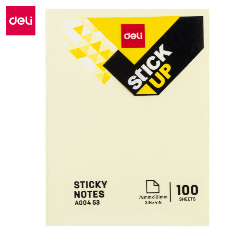 Deli Sticky Note 3×4 (YW) (1×12)