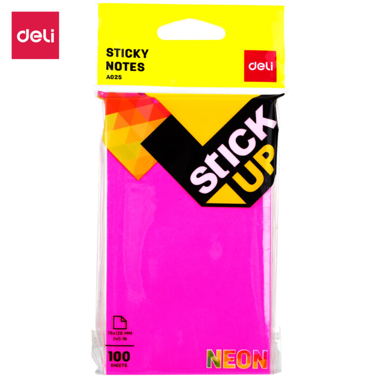 Deli Sticky Notes 4 Color 76×126 (1×12)