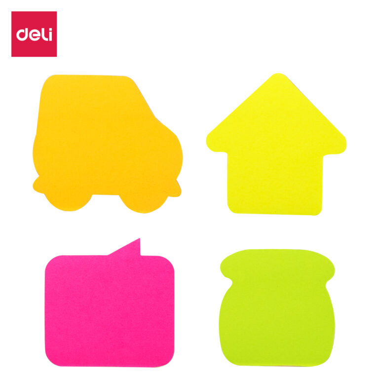 Deli Neon Sticky Note 3×3 Fancy Shape (1×12)