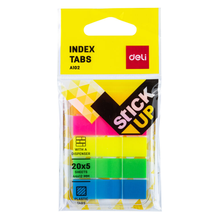 Deli Index Tab 45x12mm (ASST) (1X24)