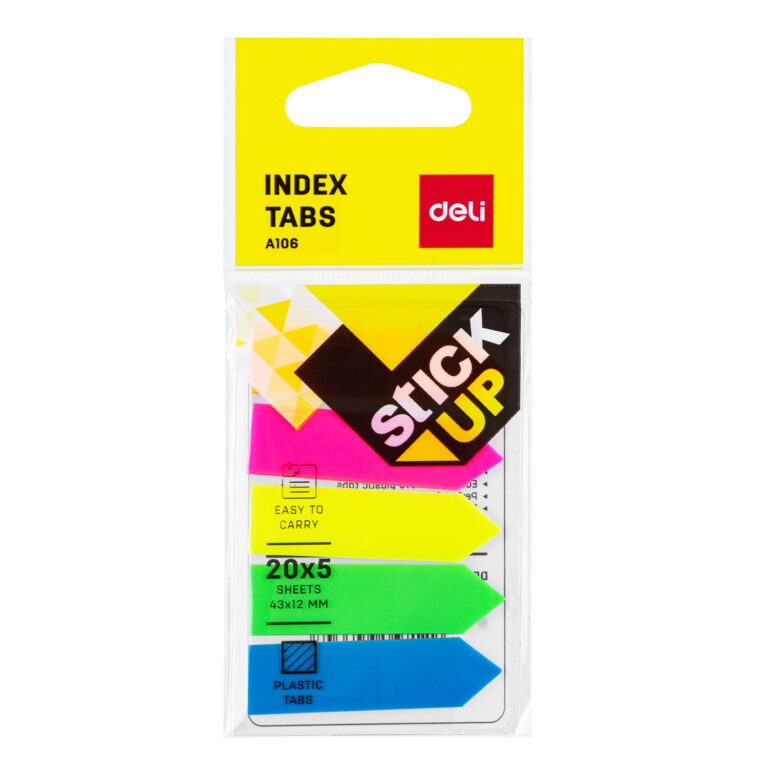 Deli Film Index Tab 43x12mm 5 Color (1X24)