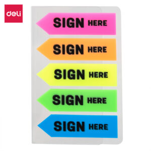 Deli Index Tabs Signhere (44x12mm) (Asst.) (1X24)