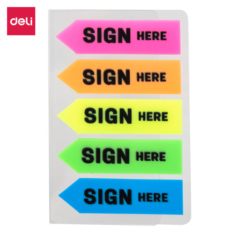 Deli Index Tabs Signhere (44x12mm) (Asst.) (1X24)