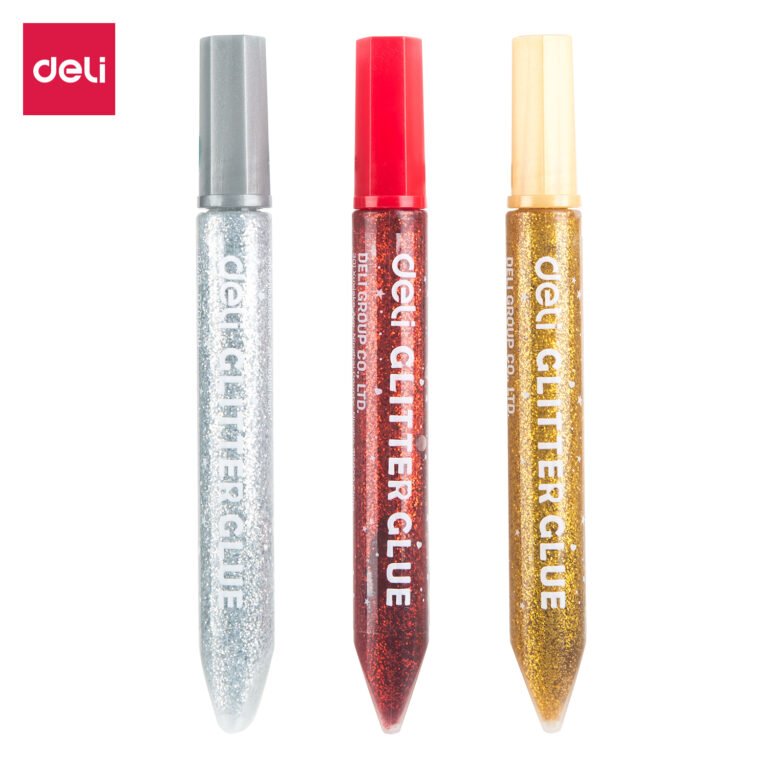 Deli Glitter Glue 12ml x 3 (Classic)