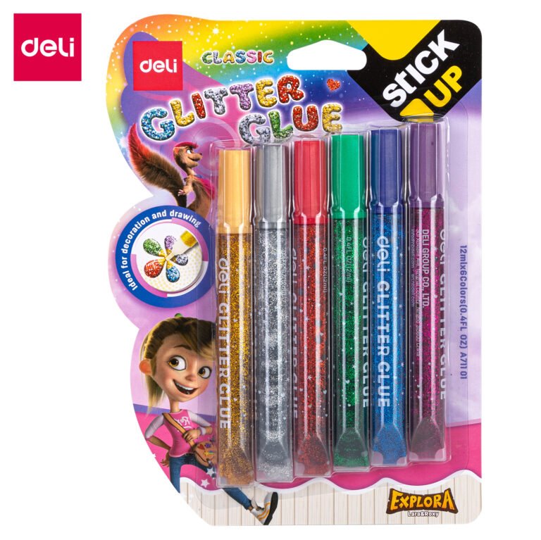 Deli Glitter Glue 12ml (1×6) (Classic)