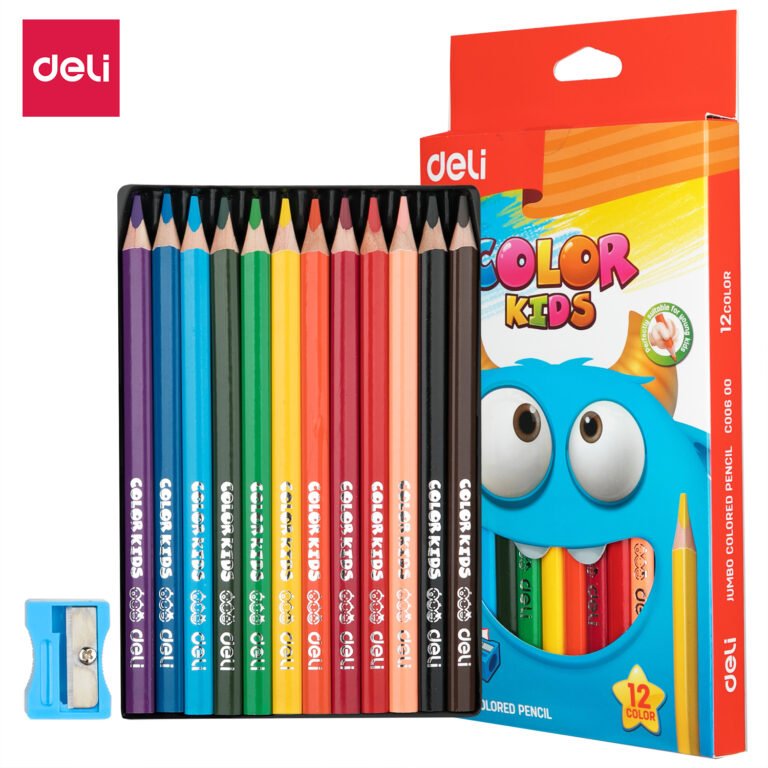 Deli Jumbo Colored Pencil 12 Colors