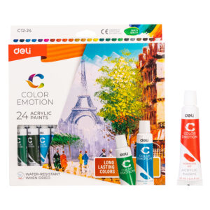 Deli Acrylic Colors 24 Colors, 12ml