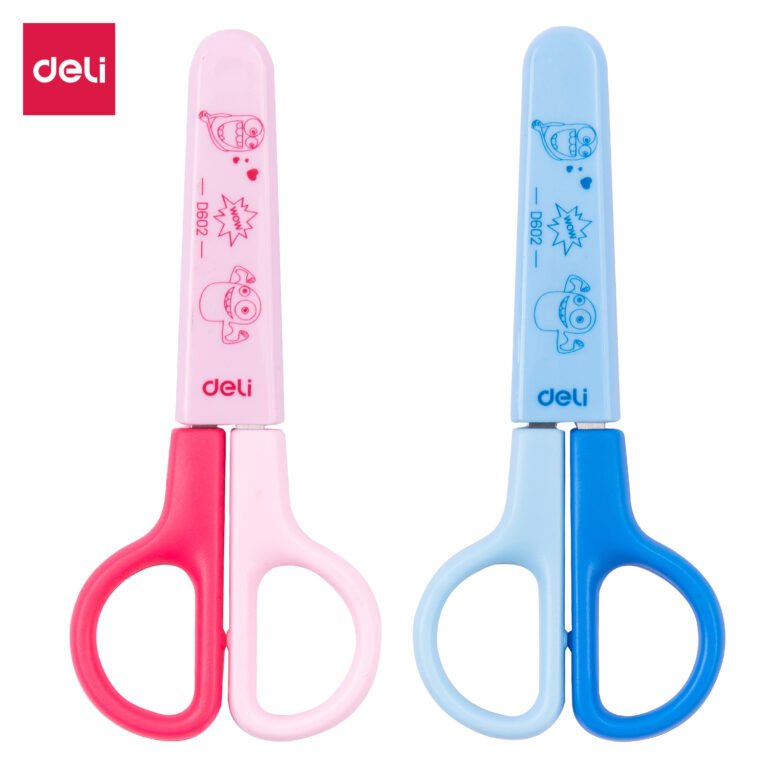 Deli School Scissors Blue and Pink 120mm
