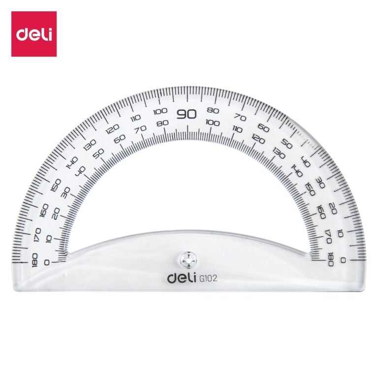 Deli Protractor Easy Grab 12cm Transparent, 180 Deg