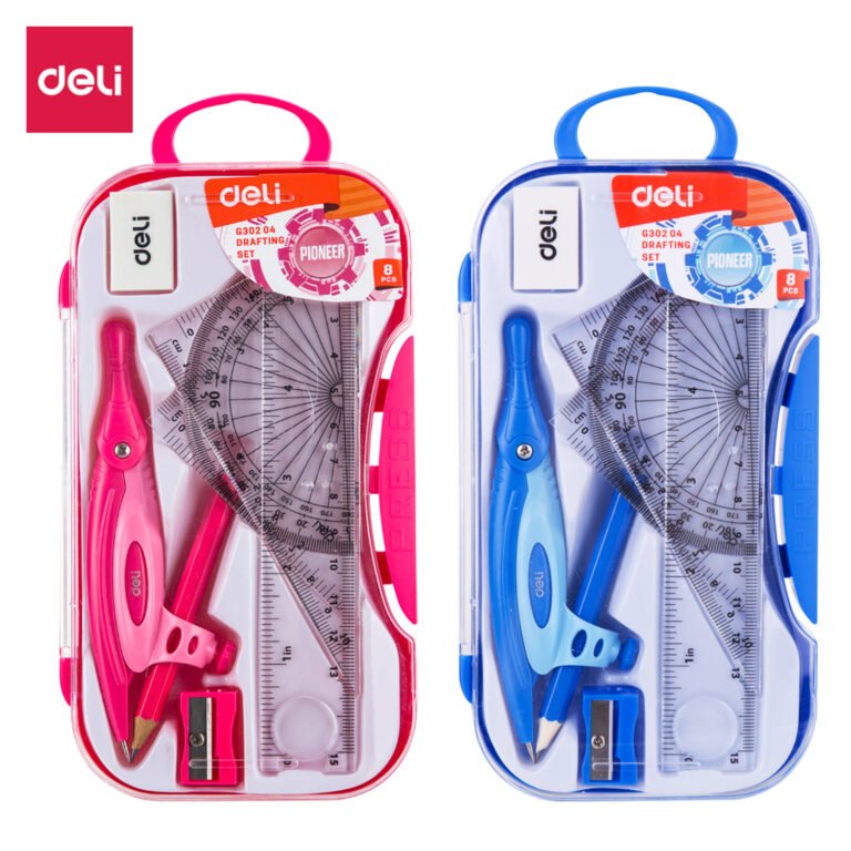 Deli Mathematical Instrument Set 8pcs With Pencil | EG30204