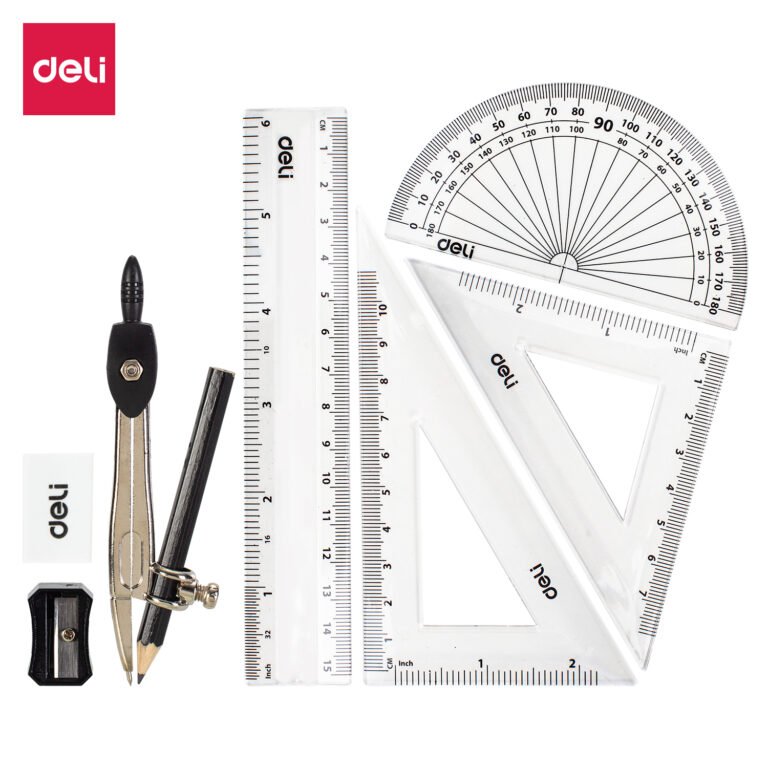 Deli Mathematical Instrument Set 8pcs With Pencil | EG30505