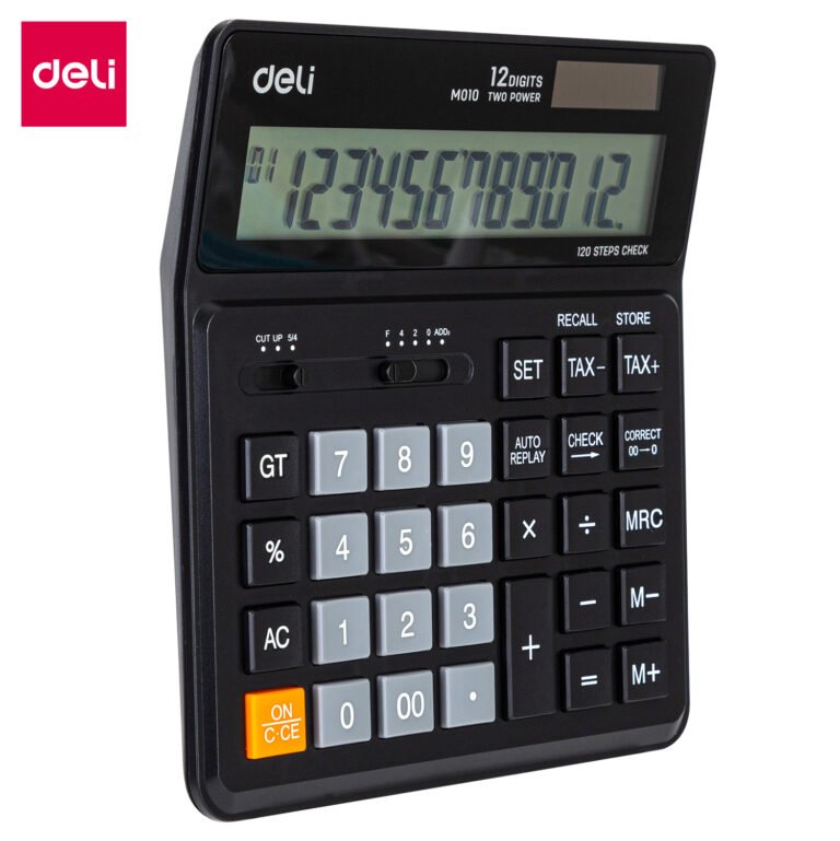 Deli Calculator Plastic 120 Steps/Tax 12