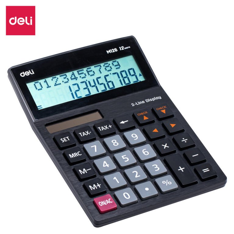 Deli Dual Power Calculator Plastic 12 Digits | EM126