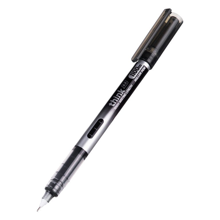 Deli EQ300-BK Rollerball Pens, 0.5 mm, Black, Pack of 12
